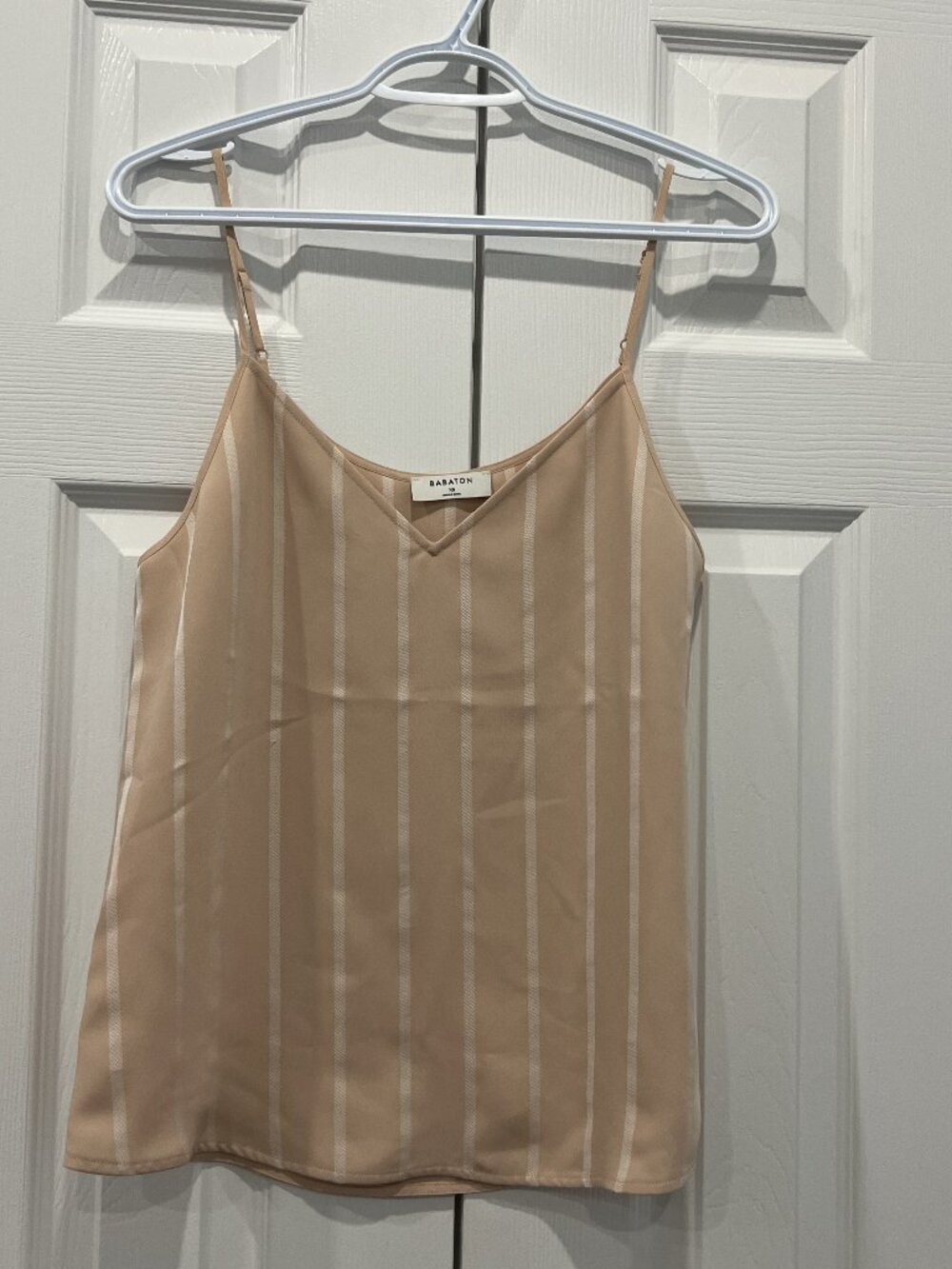 Babaton Striped Satin Cami Tank Top XS